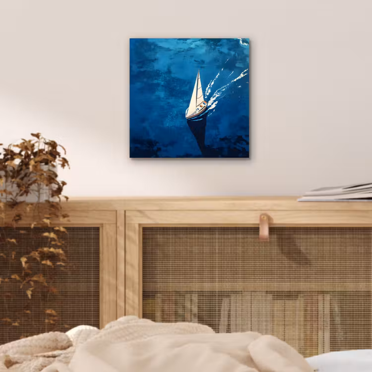 Aluminium schilderij - Zeilboot - Water - Abstract - Schaduw — 4