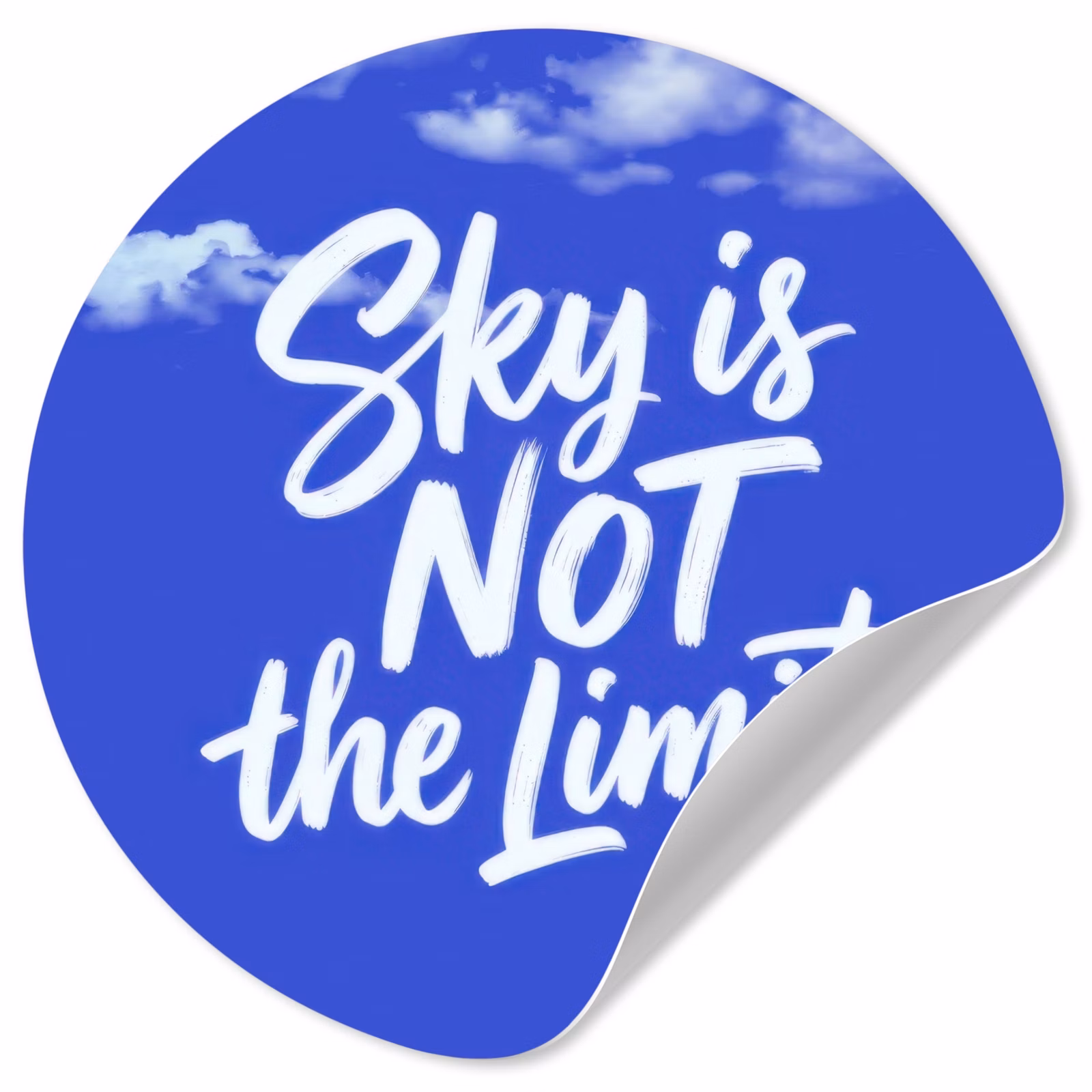 Behangcirkel - Sky is not the limit - Blauwe lucht - Wolken — 1
