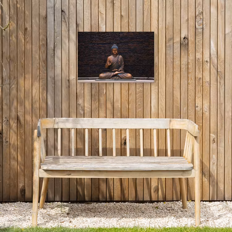 Buiten canvas - Boeddha - Buddha beeld - Bruin - Spiritueel - Meditatie — 3