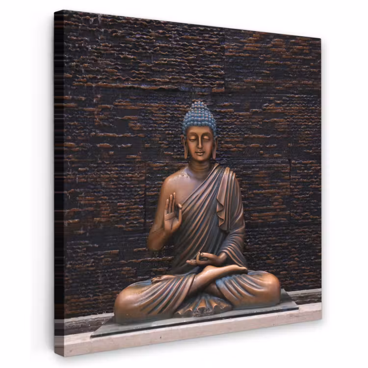 Buiten canvas - Rustgevende Boeddha in meditatie — 1