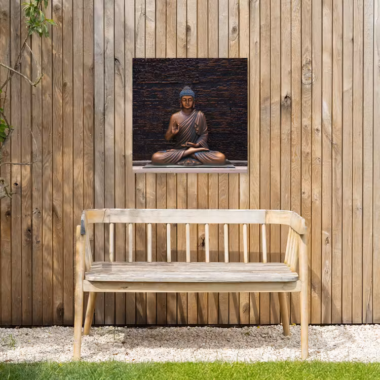 Buiten canvas - Rustgevende Boeddha in meditatie — 3