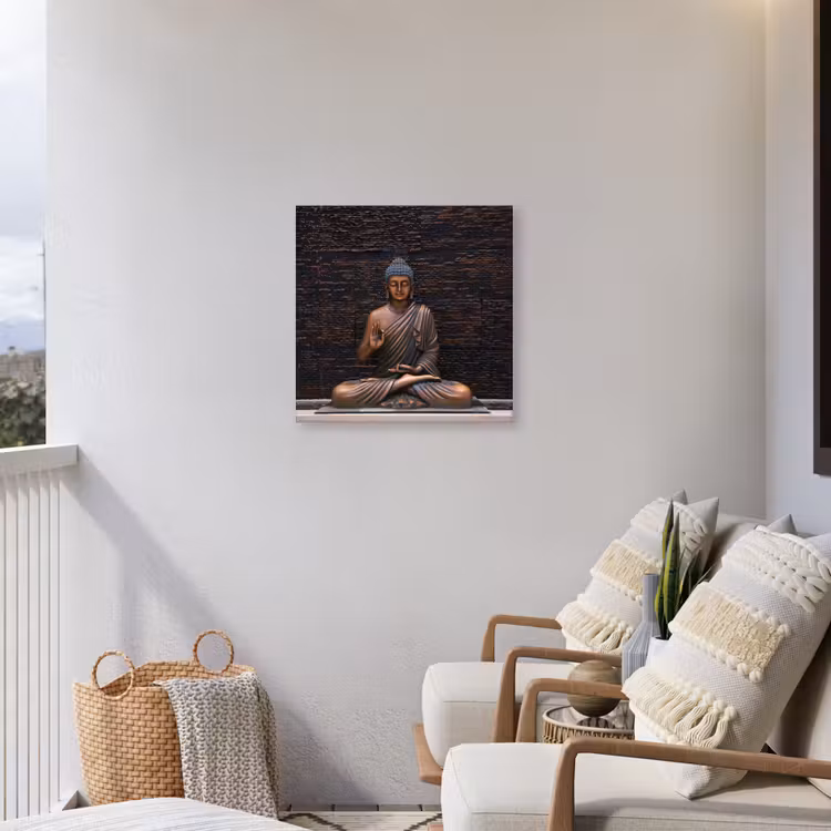 Buiten canvas - Rustgevende Boeddha in meditatie — 4