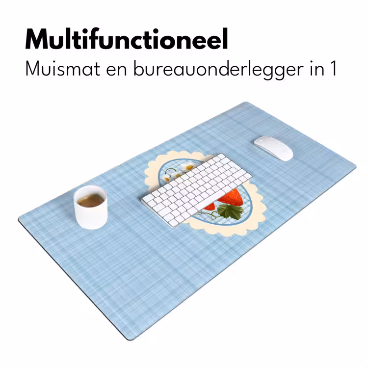 Bureau onderlegger - Aardbeien - Lijst - Rood - Geruit — 6