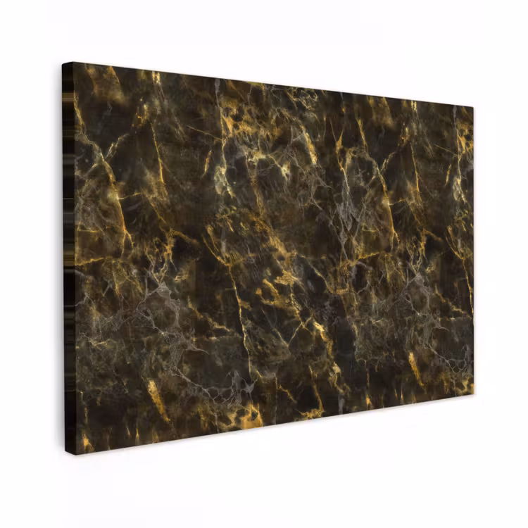 Buiten canvas - Zwart - Marmer - Goud — 1