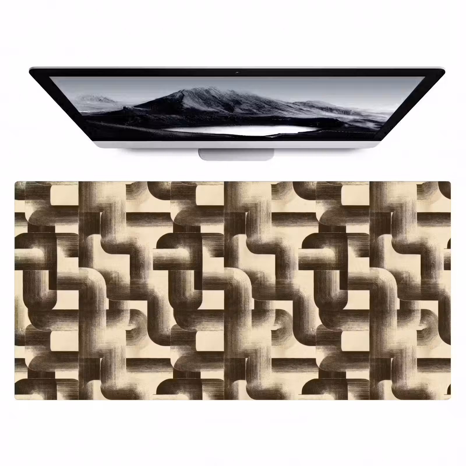 Bureau onderlegger - Abstract - Retro - Zwart — 1