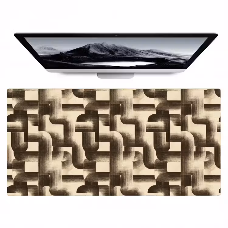 Bureau onderlegger - Abstract - Retro - Zwart — 1