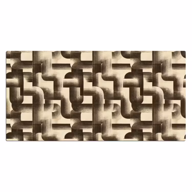 Bureau onderlegger - Abstract - Retro - Zwart — 2