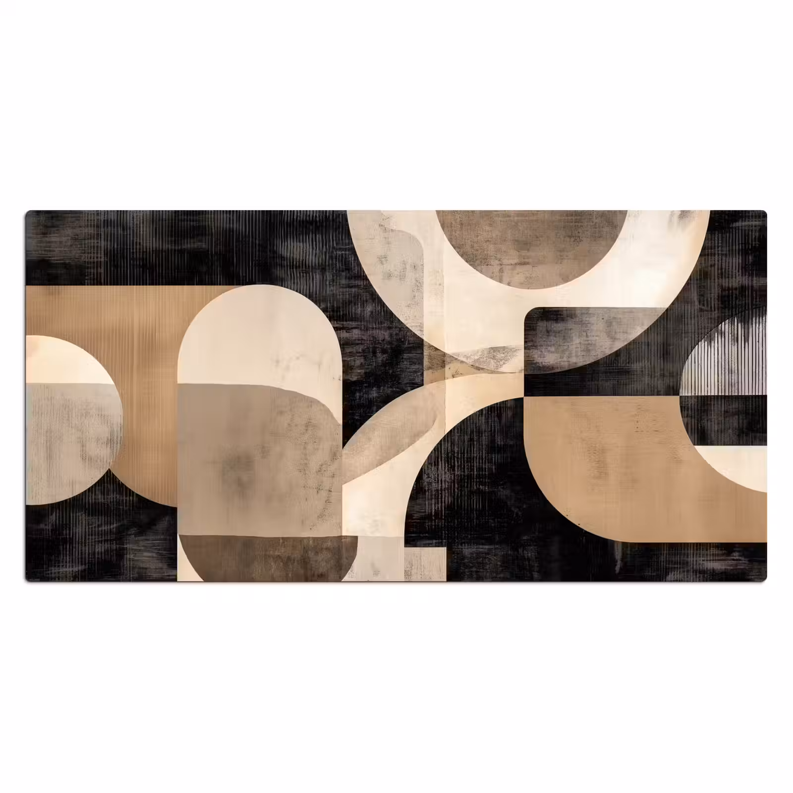 Bureau onderlegger - Abstract - Vormen - Modern - Beige — 1