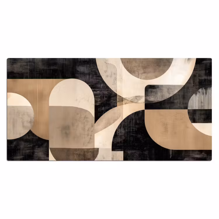 Bureau onderlegger - Abstract - Vormen - Modern - Beige — 1