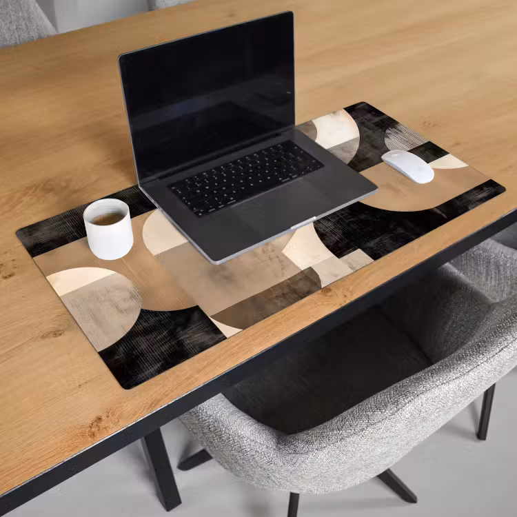 Bureau onderlegger - Abstract - Vormen - Modern - Beige — 2