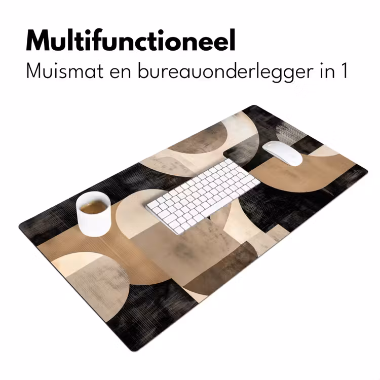 Bureau onderlegger - Abstract - Vormen - Modern - Beige — 6