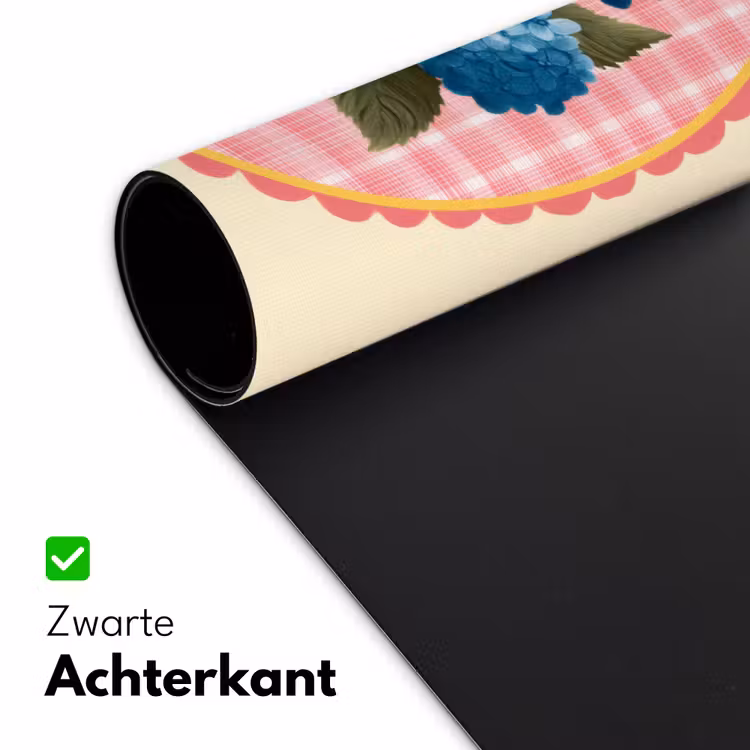 Bureau onderlegger - Bloemen - Blauw - Lijst - Bladeren — 4