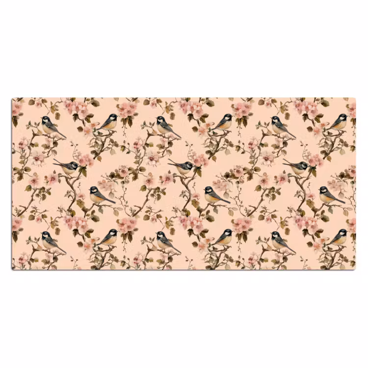 Bureau onderlegger - Bloesem - Koolmees - Roze — 2