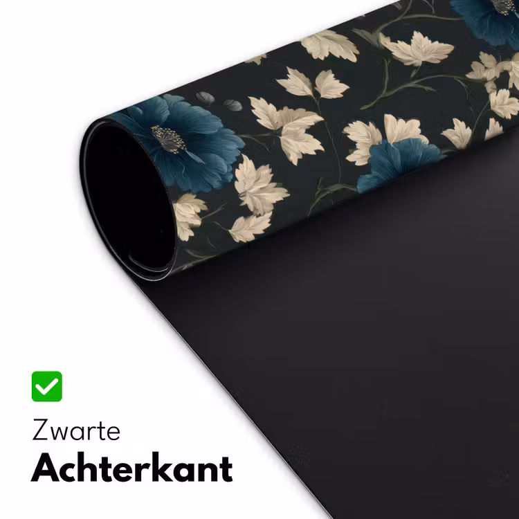 Bureau onderlegger - Botanisch - Bloemen - Blauw — 5
