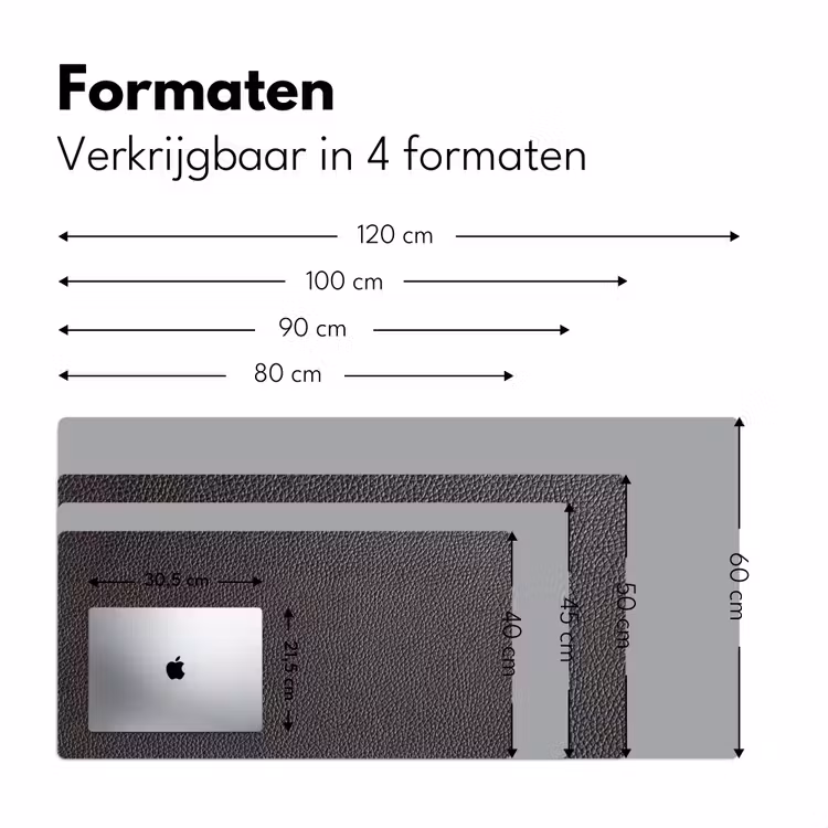 Bureau onderlegger - leer-lederlook-zwart-licht — 7