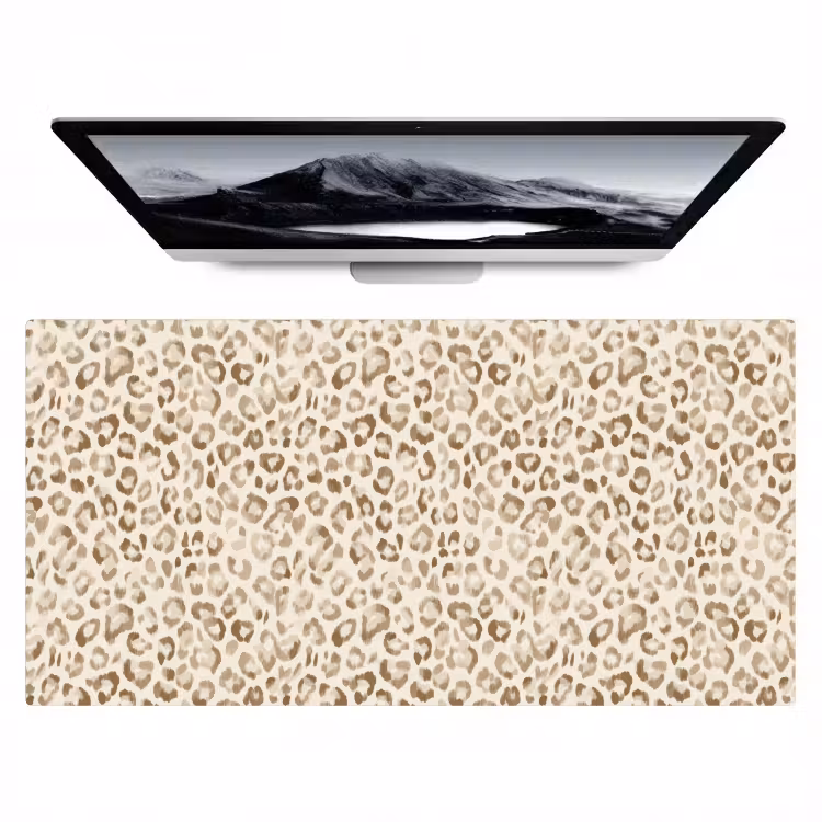 Bureau onderlegger - Luipaard - Klassiek - Beige — 1