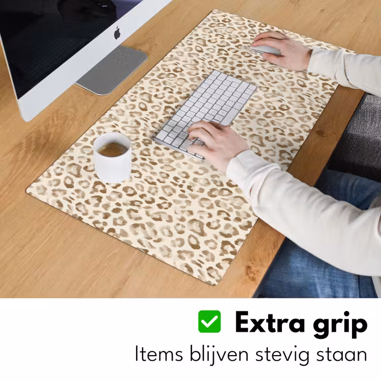Bureau onderlegger - Luipaard - Klassiek - Beige — 6