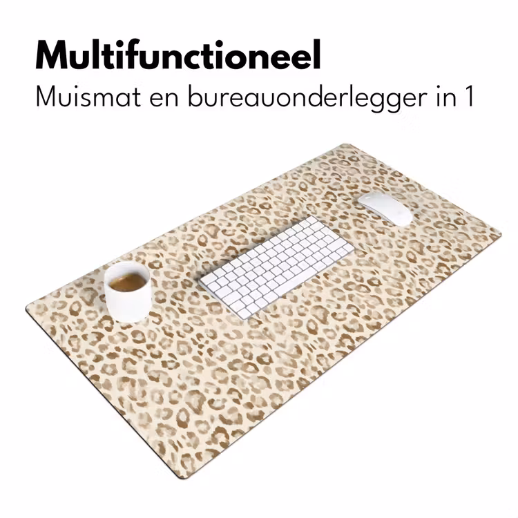 Bureau onderlegger - Luipaard - Klassiek - Beige — 7