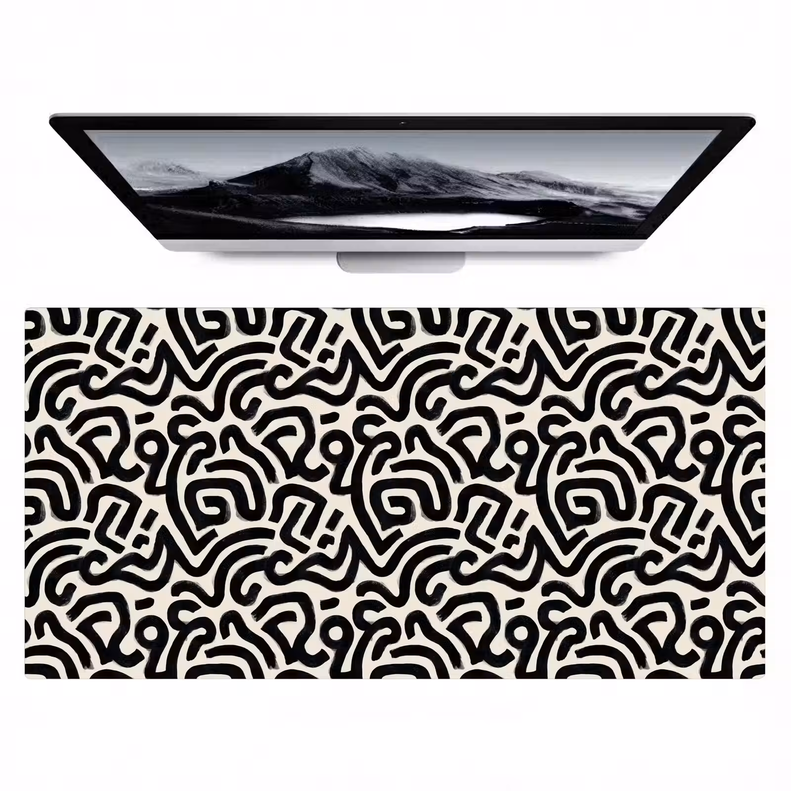 Bureau onderlegger - Modern - Abstract - Zwart — 1