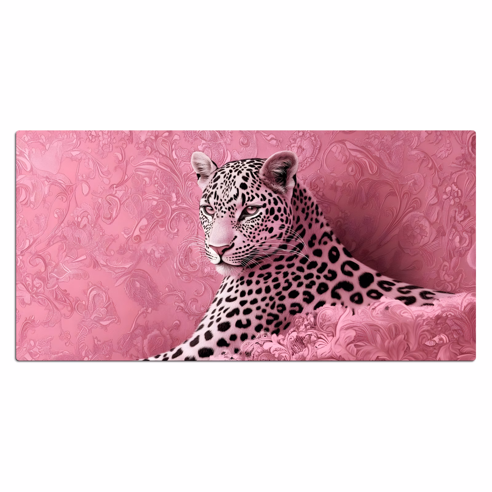 Bureau onderlegger - Panter - Luxe - Roze — 1