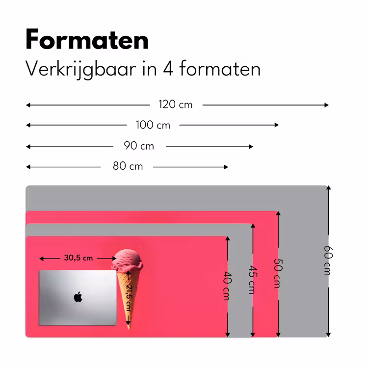 Bureau onderlegger - Schepijs - Roze - Hoorntje — 7