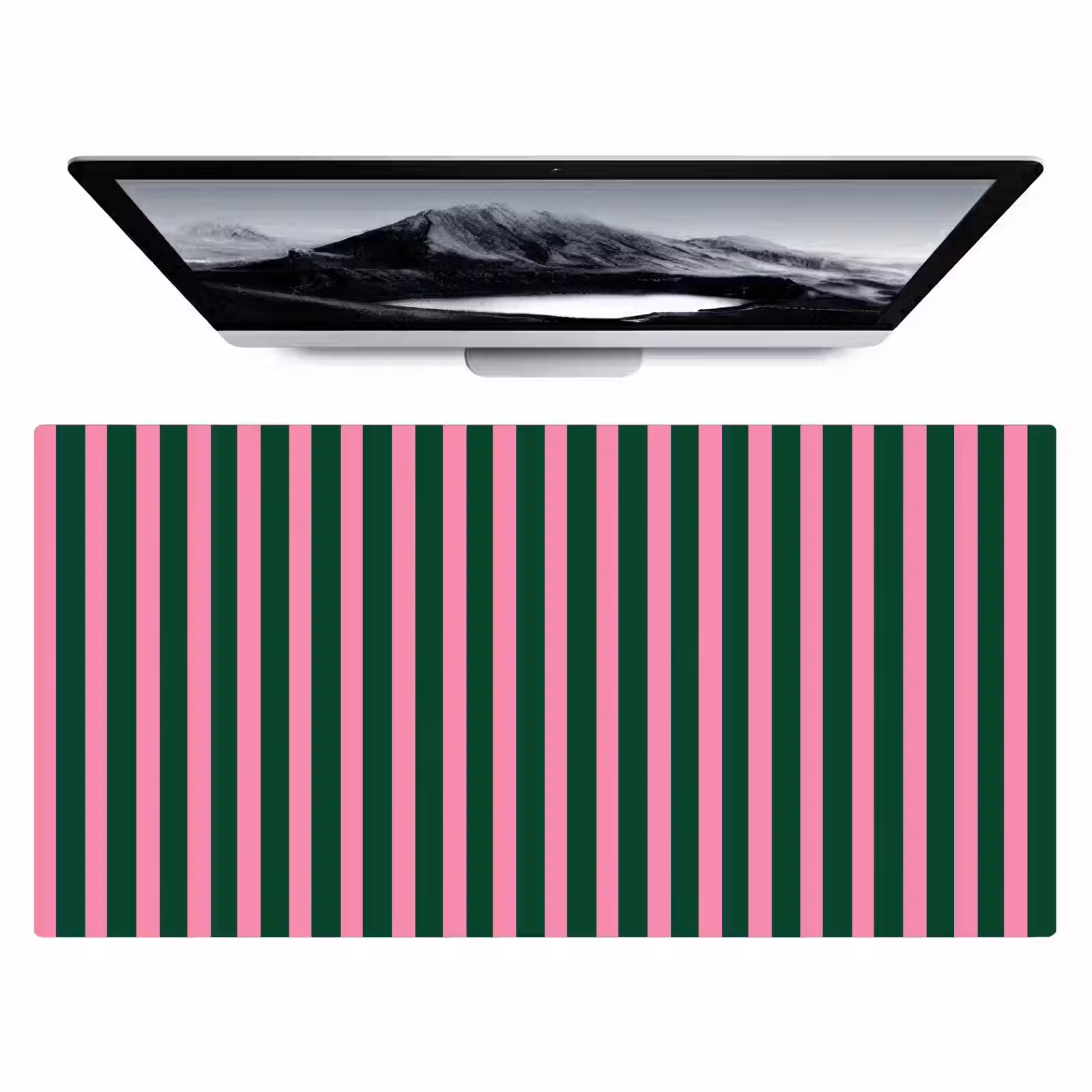 Bureau onderlegger - Verticale strepen - Groen - Roze — 1