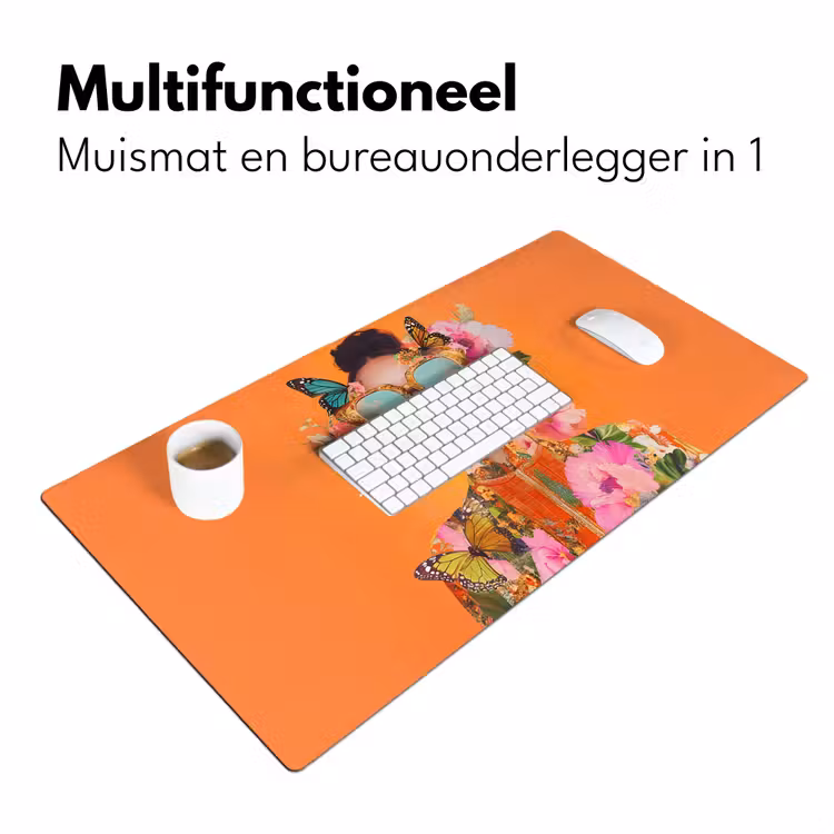 Bureau onderlegger - Vlinders - Vrouw - Zonnebril - Kleurrijk — 6