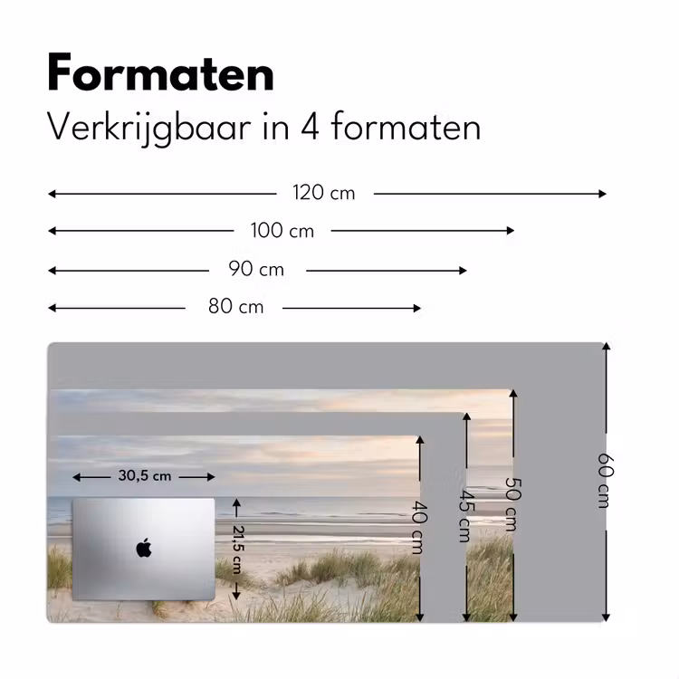 Bureau onderlegger - Zandstrand - Bewolkt - Duinen — 8