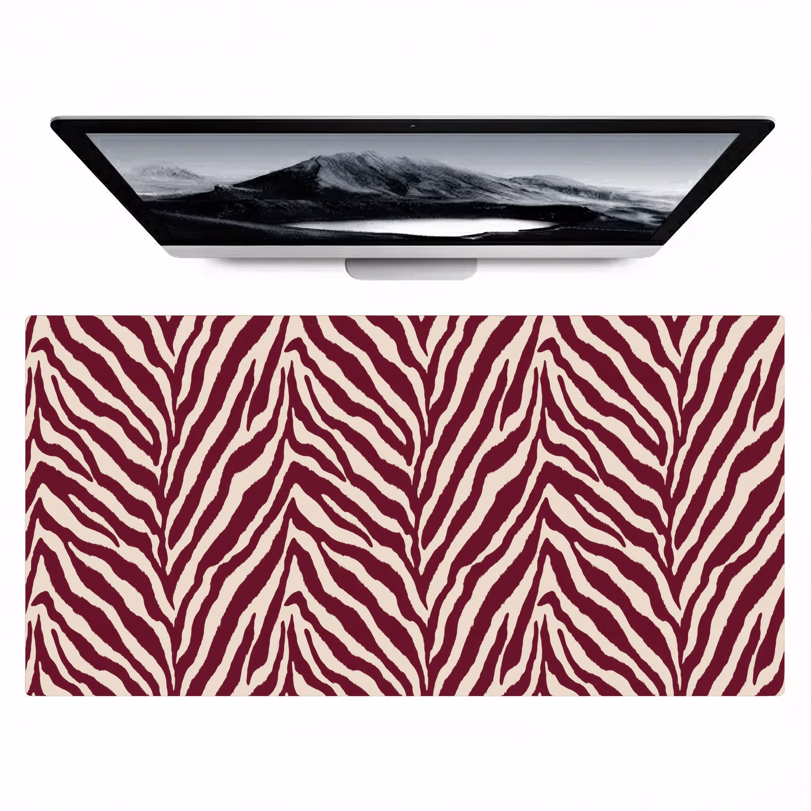 Bureau onderlegger - Zebra - Motief - Bordeaux - Rood — 1