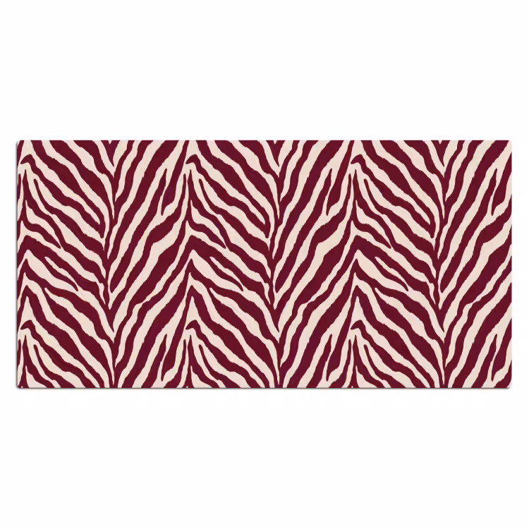 Bureau onderlegger - Zebra - Motief - Bordeaux - Rood — 2