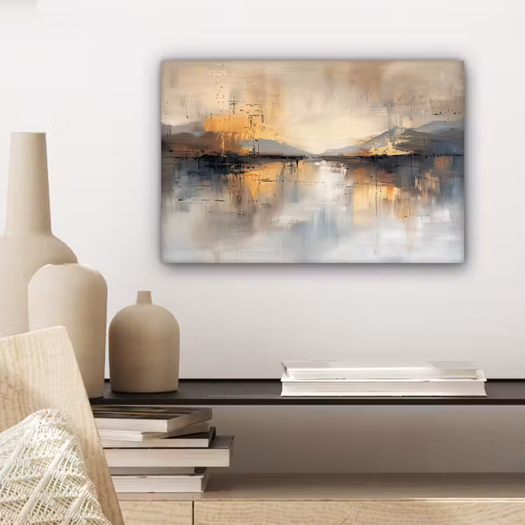 Canvas schilderij - Abstract - Modern - Beige - Aesthetic - Goud — 5