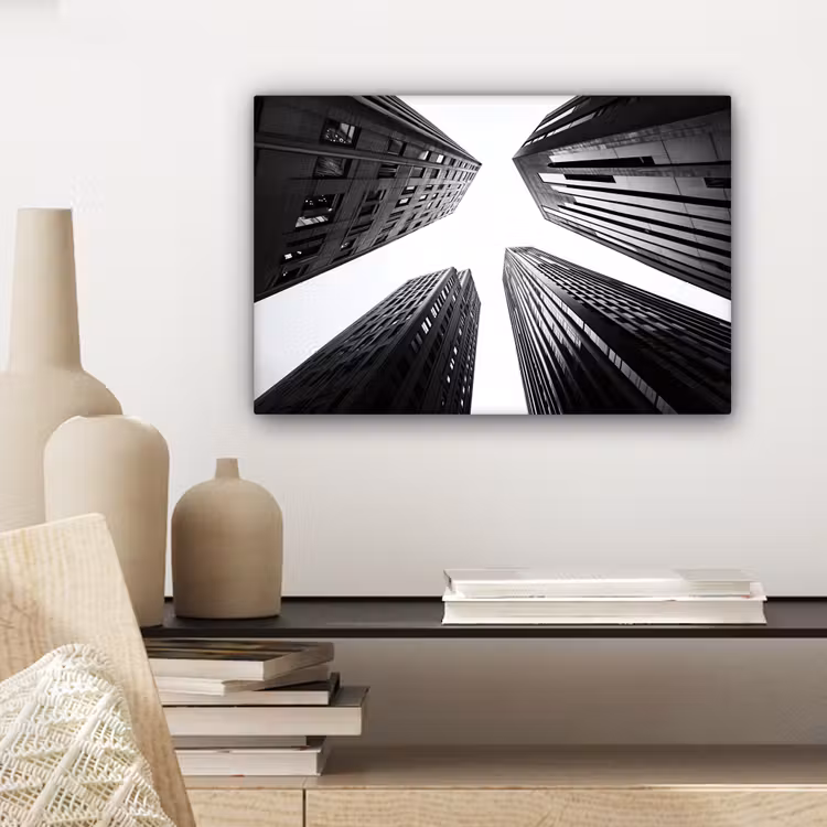 Canvas schilderij - Gebouwen - Lucht - Zwart — 5