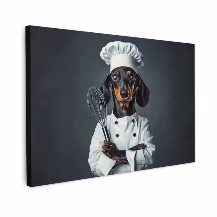 Canvas schilderij - Hond - Garde - Kok — 1