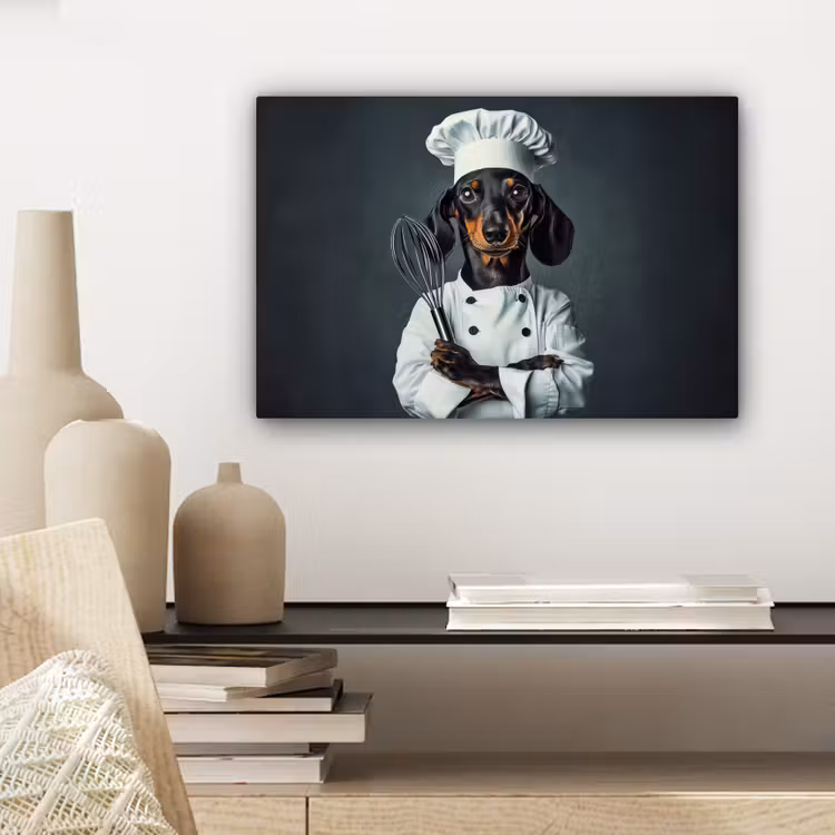 Canvas schilderij - Hond - Garde - Kok — 5