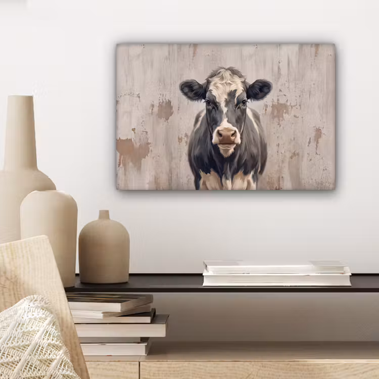 Canvas schilderij - Koe - Portret - Dieren - Modern — 5