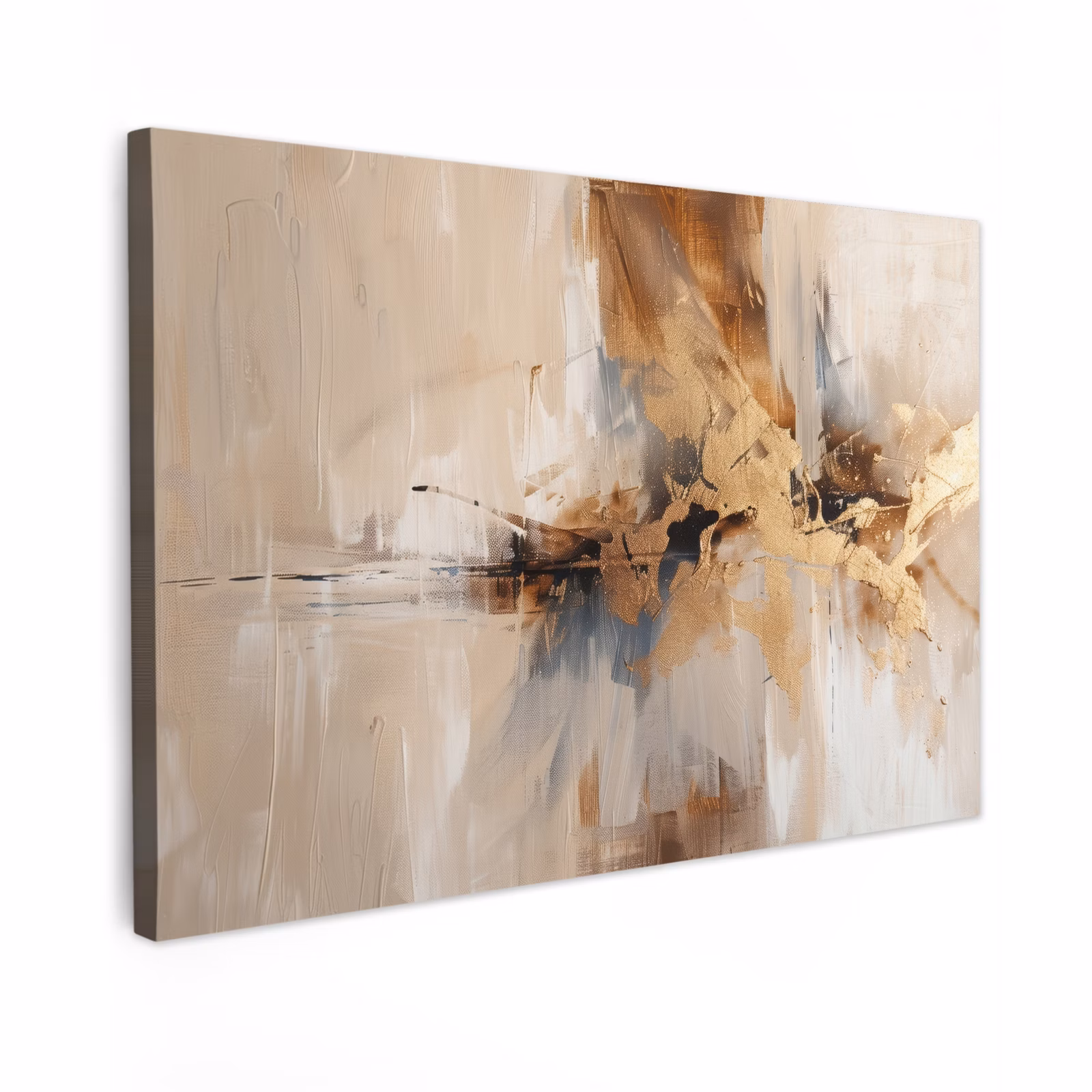 Canvas schilderij - Modern - Bruin - Abstract - Beige — 1