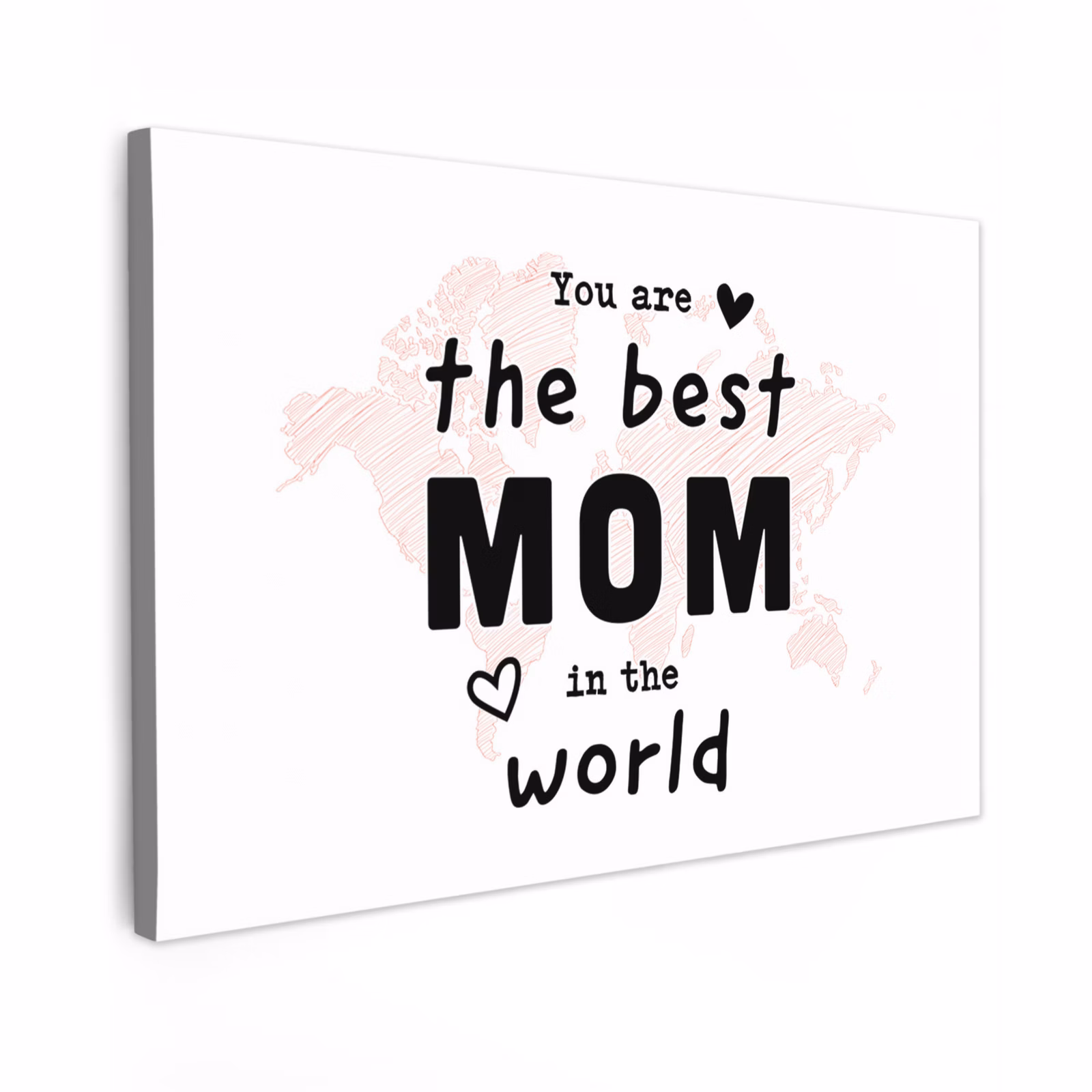 Canvas schilderij - Quotes - You are the best mom in the world - Spreuken - Mama — 1