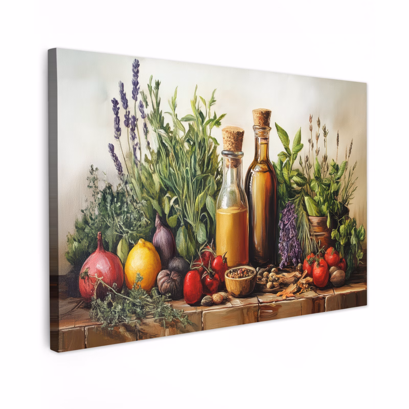Canvas schilderij - Stilleven - Kruiden - Specerijen - Fruit - Kleurrijk — 1