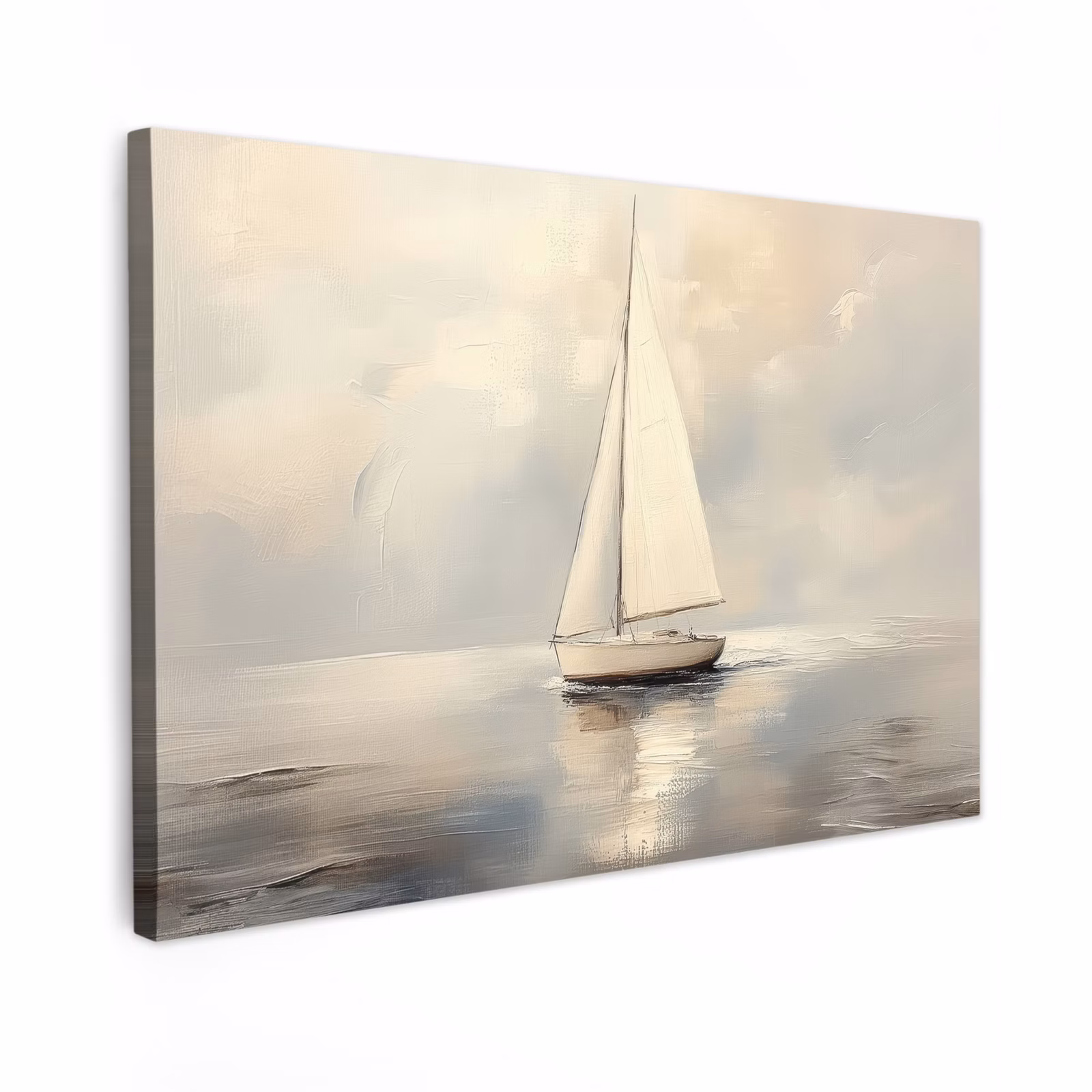 Canvas schilderij - Zeilschip - Zee - Bewolkt — 1