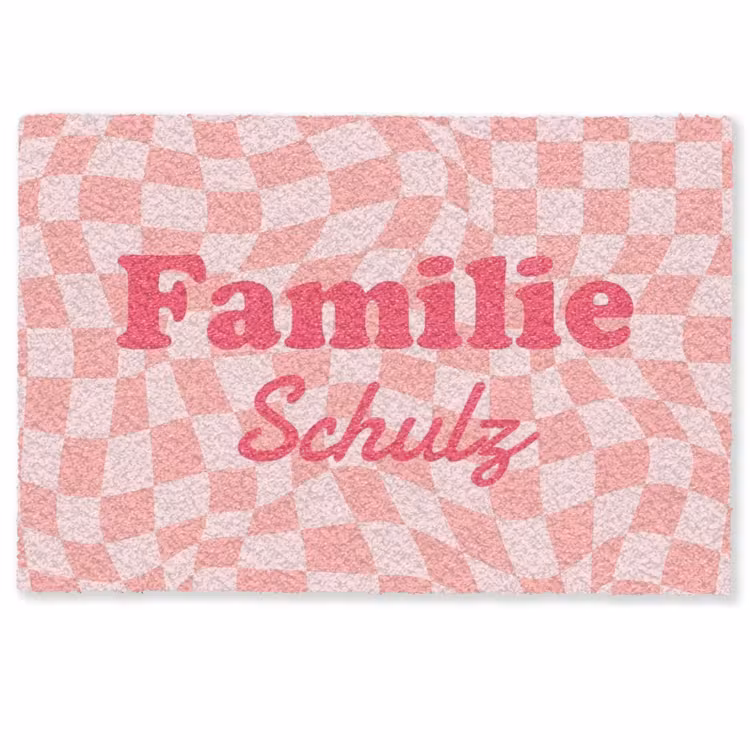 Gepersonaliseerde deurmat Familie – Rosa — 1