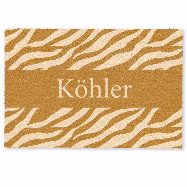 Gepersonaliseerde deurmat Familie - in - Muster - Tierprint — 1