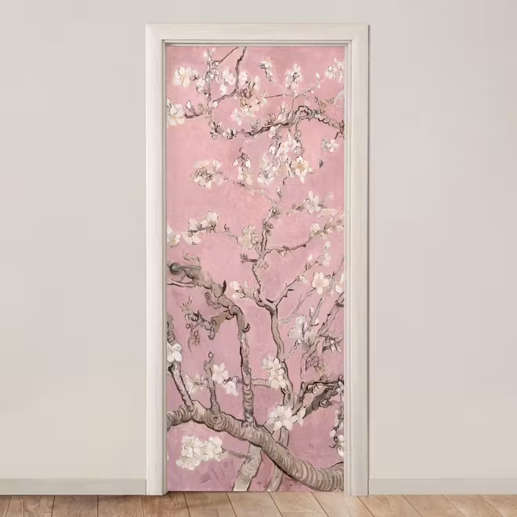 Deursticker - Amandelbloesem - Kunst - Van Gogh - Roze — 1