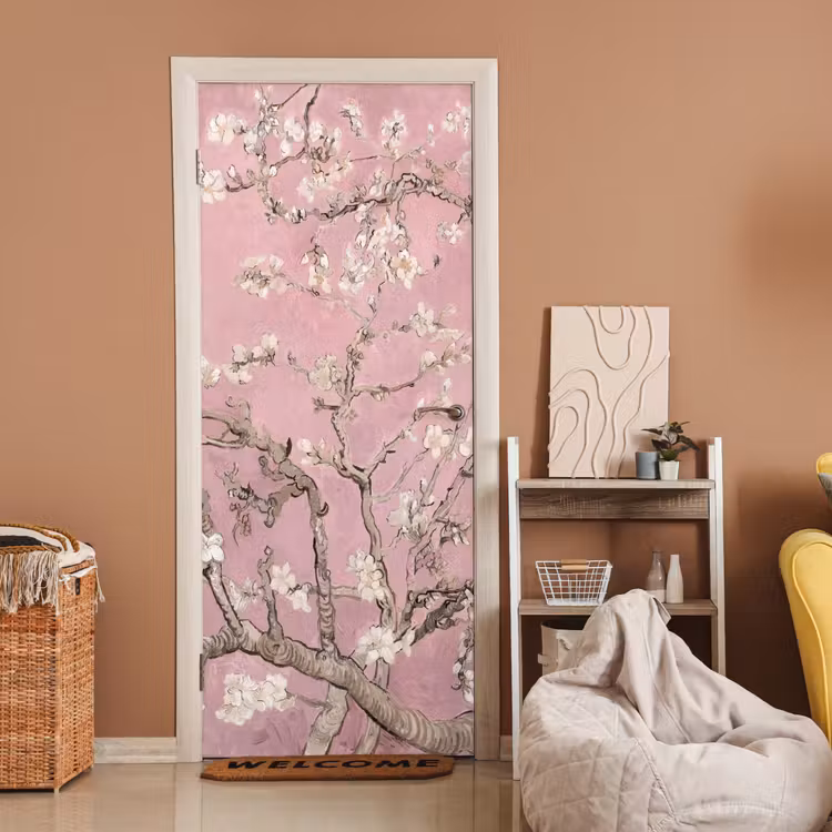 Deursticker - Amandelbloesem - Kunst - Van Gogh - Roze — 2