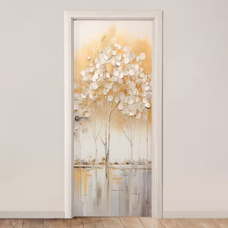 Deursticker - Bomen - Kunst - Acryl - Natuur — 1