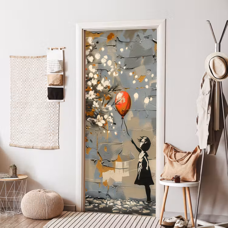 Deursticker - Boom - Graffiti - Banksy Style - Balloon Girl — 8