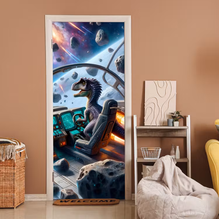 Deursticker - Dino - Ruimte - Jongens — 2