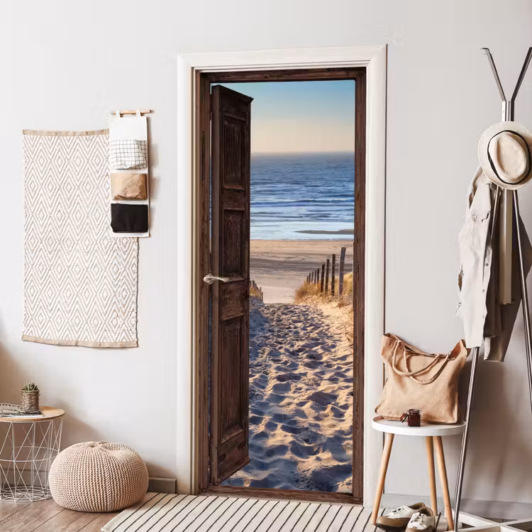 Deursticker - Doorkijk - Strand - Zee - Pad - Duinen — 8