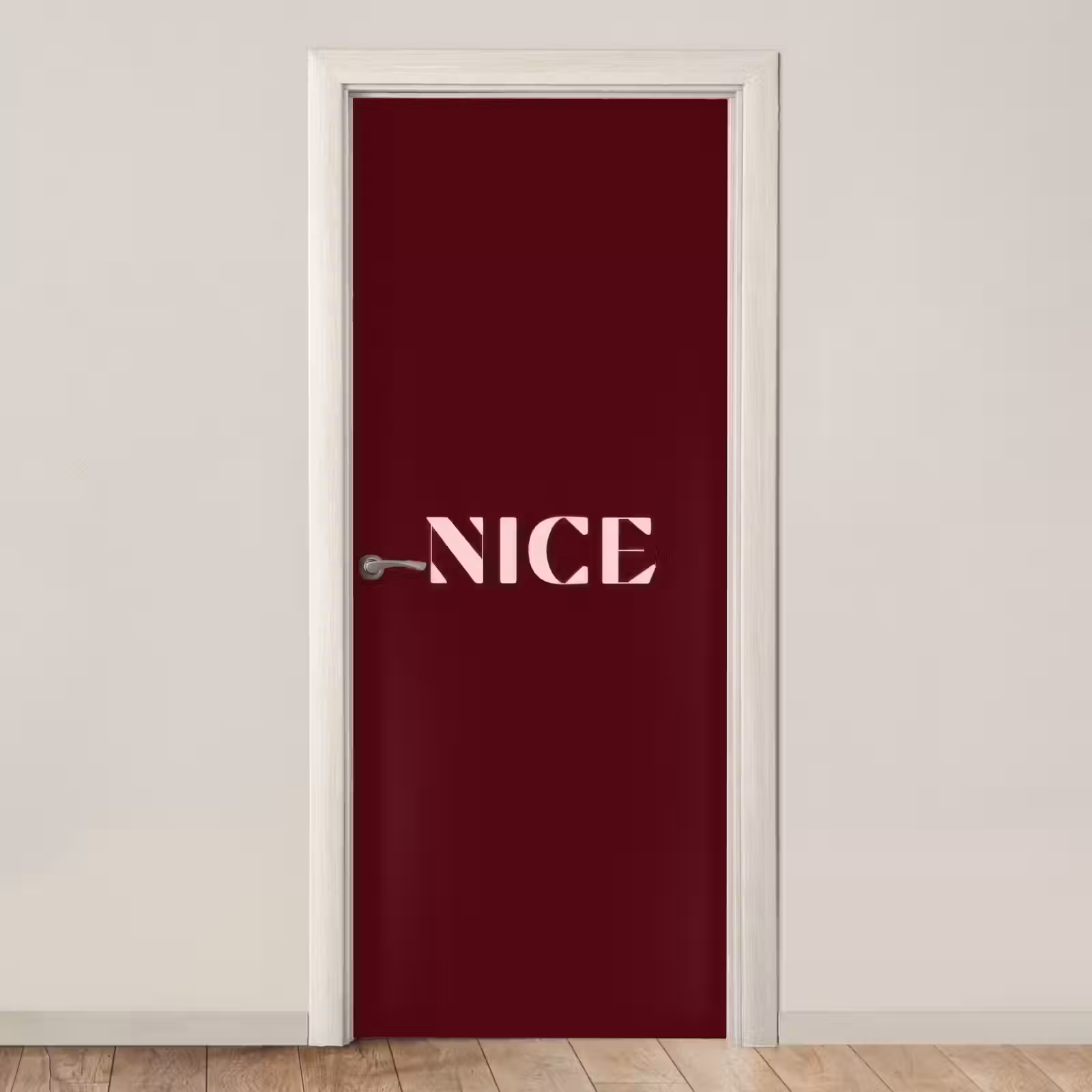 Deursticker - Nice - Bordeaux - Roze — 1