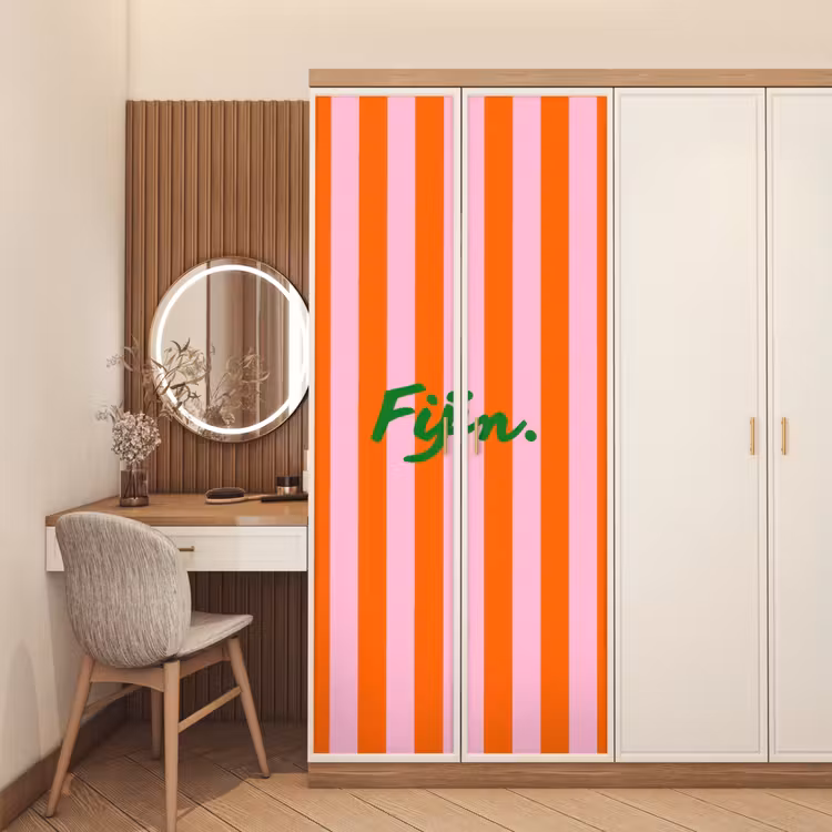 Deursticker - Patroon - Oranje - Fijn - Strepen — 5
