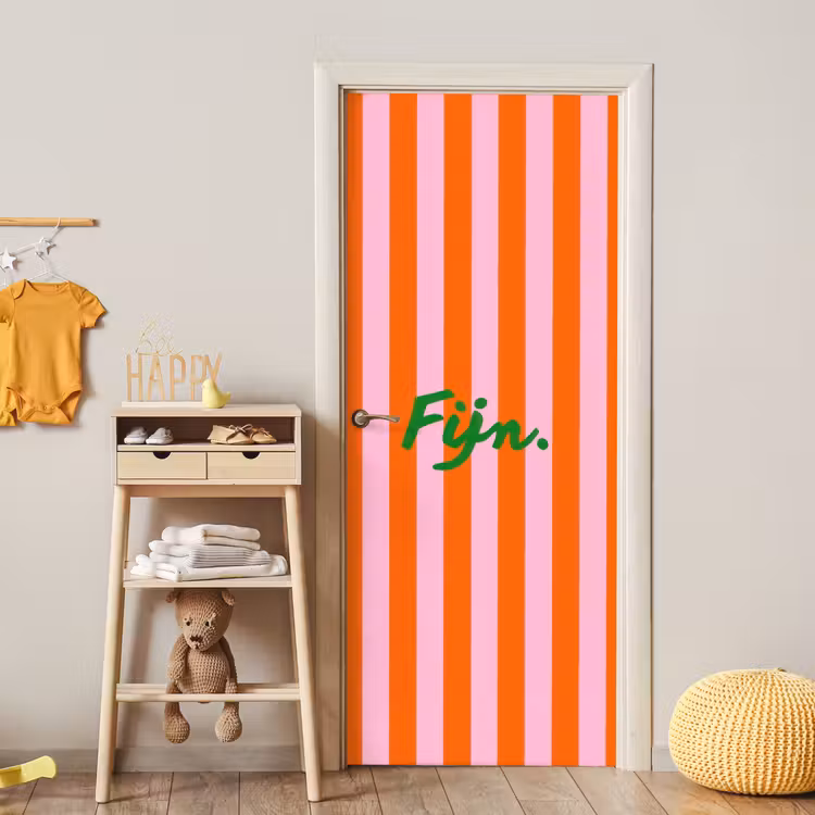 Deursticker - Patroon - Oranje - Fijn - Strepen — 6
